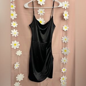 Blue Blush Black Bodycon Dress